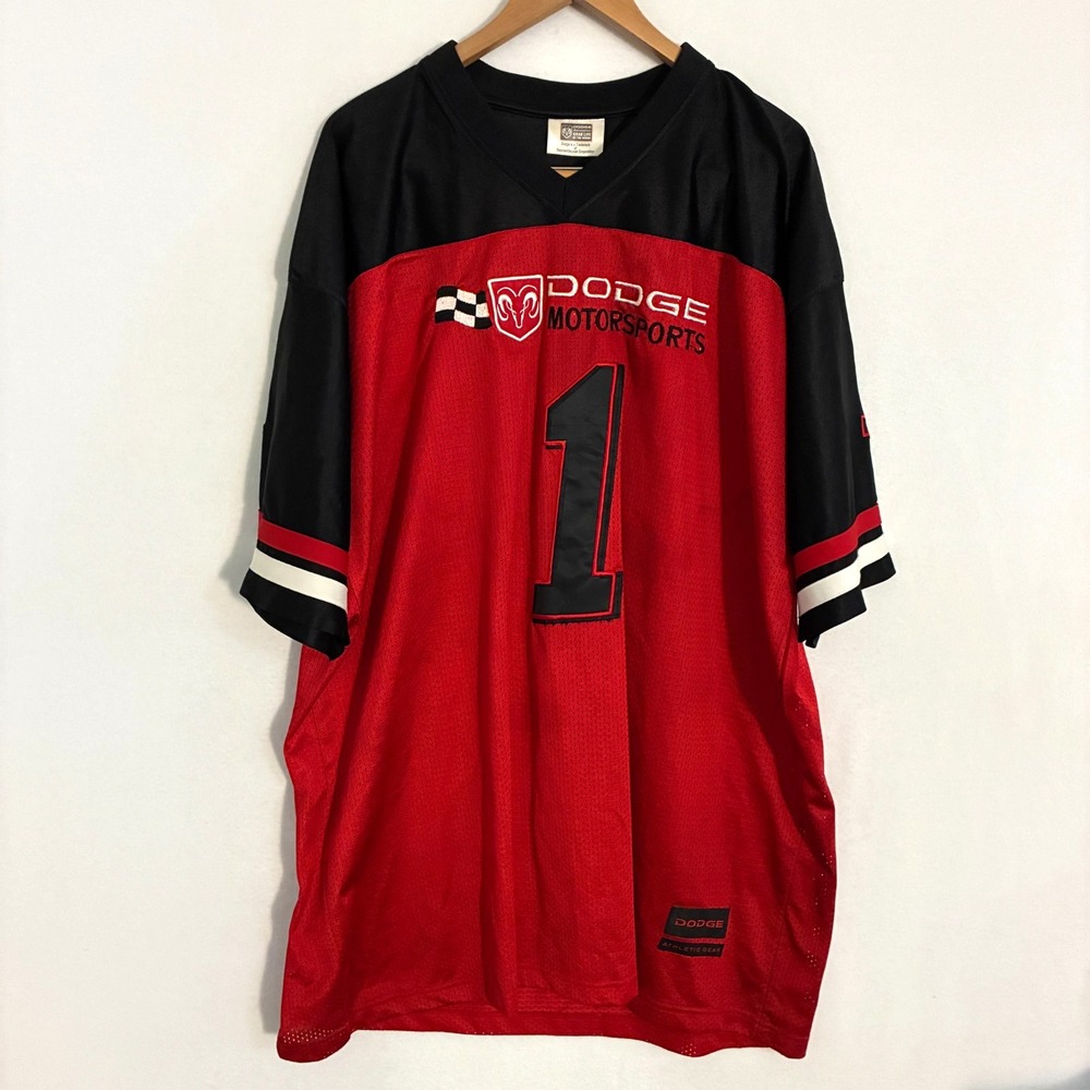 Vintage 2000s Dodge Motorsports #1 Jersey Mens 2XL Embroidered Racing Y2K